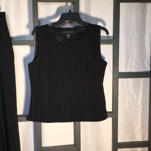 Black & white pinstripe top